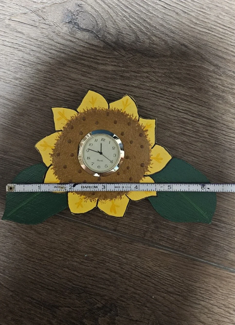 Vintage Sunflower Clock-handmade